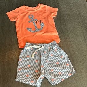 Carter’s Baby Boy Anchor Short and Tshirt Outfit